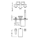 Tres Slim Exclusive, Einhebel Wannenrandbatterie, chrom