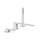 Tres Slim Exclusive, Einhebel Wannenrandbatterie, weiss matt