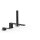 Tres Slim Exclusive, Einhebel Wannenrandbatterie, schwarz matt