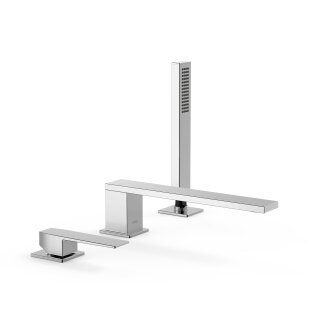 Tres Slim Exclusive, Einhebel Wannenrandbatterie, chrom