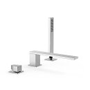 Tres Slim Exclusive, Einhebel Wannenrandbatterie, chrom