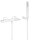 Tres Slim Exclusive, Einhebel Wannenmischer, weiss matt