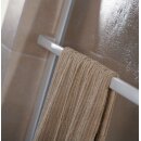 HSK Favorit Drehpunkttür mit 6mm starkem Türelement mit Seitenwand inkl. Handtuchhalter, Sondermass B:50-100cm ; H:140-185cm, 80cm, alu silber matt