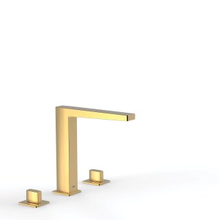 Tres Slim Exclusive, Zweigriff-Standarmatur, 24k Gold