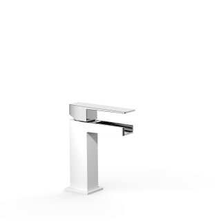 Tres Slim Exclusive, Einhebel Waschtischmischer, Weiss-chrom