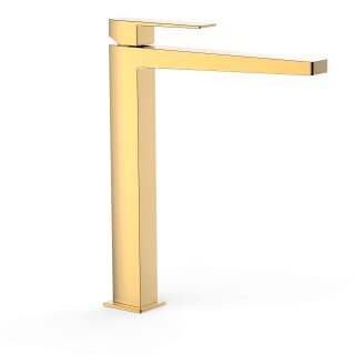 Tres Slim Exclusive, Einhebel Waschtischmischer, 24k Gold
