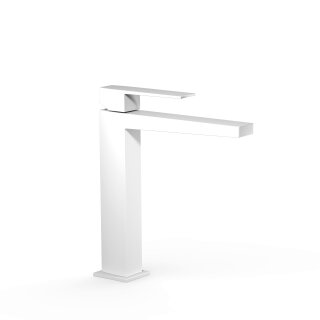 Tres Slim Exclusive, Einhebel Waschtischmischer, weiss matt