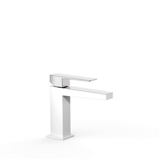 Tres Slim Exclusive, Einhebel Waschtischmischer, Weiss-chrom