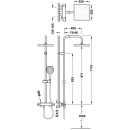 Tres Flat-Tres, Thermostatset Brausebatterie, chrom