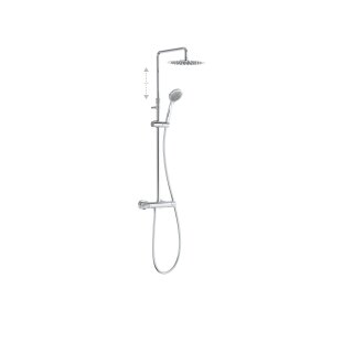Tres Flat-Tres, Thermostatset Brausebatterie, chrom
