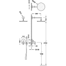 Tres Alplus, Thermostatset Unterputz Brausebatterie, chrom