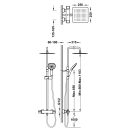 Tres Lex-Tres, Thermostatset Brausebatterie, chrom
