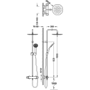 Tres Lex-Tres, Thermostatset Brausebatterie, chrom