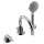 Tres Lex-Tres, Einhebel Wannenrandbatterie 3 Loch, chrom