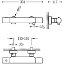 Tres Class-Tres, Thermostat Brausebatterie, chrom