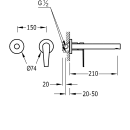 Tres Class-Tres, Einhebel Waschtischmischer UP,...
