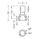 Tres Flat-Tres, Unterputzventil 3/4”, chrom