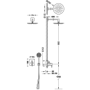 Tres Max-Tres, Thermostatset Unterputz Brausebatterie, chrom