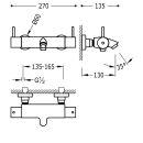 Tres Alplus, Thermostat Wannenbatterie, chrom