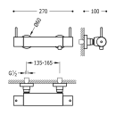 Tres Alplus, Thermostat Brausebatterie, chrom