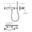 Tres Max-Tres, Thermostat Wannenbatterie, chrom