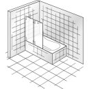 HSK K2 Badewannenaufsatz 1 festes Element + 1 bewegliches...