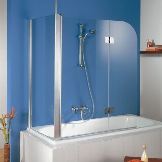 HSK Premium Softcube Badewannenaufsatz, 2-teilig mit Seitenwand