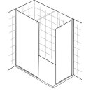 HSK Walk IN Premium 2 gerades Element + Seitenwand