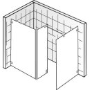 HSK Walk In Atelier Pur 1 Glaselement mit Seitenteil +...