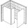 HSK Walk In Atelier Pur 1 Glaselement mit Seitenteil + freihstehende Seitenwand