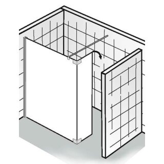 HSK Walk In Atelier Frontelement + bewegliches Seitenteil