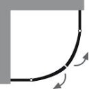 HSK Atelier Plan Pur Runddusche 4-teilig Sondermaß bis 1000mm