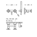 Tres Max-Tres, Brausebatterie, chrom
