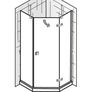 HSK Atelier Fünfeckdusche, 3-teilig