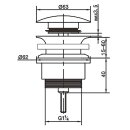 ABLAUFVENTIL CHROM 5/4 Zoll MIT DRUCKVERSCHLUß