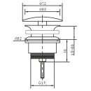 ABLAUFVENTIL CHROM 5/4 Zoll IMMER OFFEN