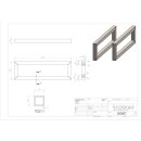 EDELSTAHL HALTERUNGSSATZ 51X16X3CM MATT (inkl. Befestigung)
