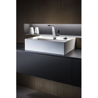RepaBad Keramikwaschbecken Serie Cut 60/45, 600 x 450 x 160 mm AFW (Aufsatzwaschtisch wandanliegend oder wandhängende Montage)