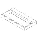 Forzalaqua Stein Waschbecken, BELLEZZA BLUESTONE MATT GESCHLIFFEN 100,5X51,5X9CM 0XØ36MM