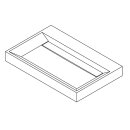 Forzalaqua Stein Waschbecken, BELLEZZA BLUESTONE MATT GESCHLIFFEN 80,5X51,5X9CM 0XØ36MM