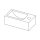 Forzalaqua Stein Waschbecken, VENETIA XS BLUESTONE GEMEISSELT 29X16X10CM 1XØ36MM, R