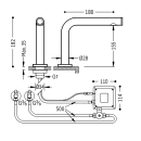 Tres Max-Tres, Elektronische Waschbecken-Mischarmatur TOUCH-TRES, chrom