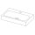 Forzalaqua Stein Waschbecken, TARANTO BLUESTONE MATT GESCHLIFFEN 50X30X8CM 1XØ36MM