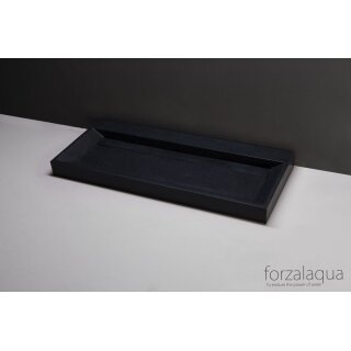 Forzalaqua Stein Waschbecken, BELLEZZA GRANIT MATT GESCHLIFFEN 100,5X51,5X9CM mit Hahnloch