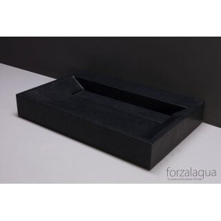 Forzalaqua Stein Waschbecken, BELLEZZA GRANIT MATT GESCHLIFFEN 80,5X51,5X9CM