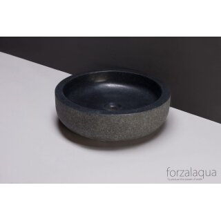 Forzalaqua Stein Waschbecken, VERONA GRANIT GEBRANNT Ø40X12CM