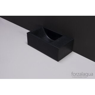 Forzalaqua Stein Waschbecken, VENETIA XS GRANIT MATT GESCHLIFFEN 29X16X10CM, R