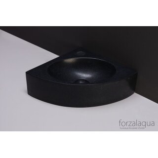 Forzalaqua Stein Waschbecken, TURINO GRANIT MATT GESCHLIFFEN 30X30X10CM mit Hahnloch