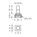 Tres Cuadro-Tres, Unterputzventil 1/2”, chrom