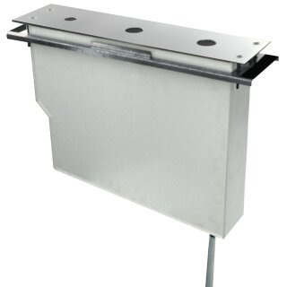 Tres Cuadro-Tres, Schlauchbox zur Fliesenbankmontage, chrom